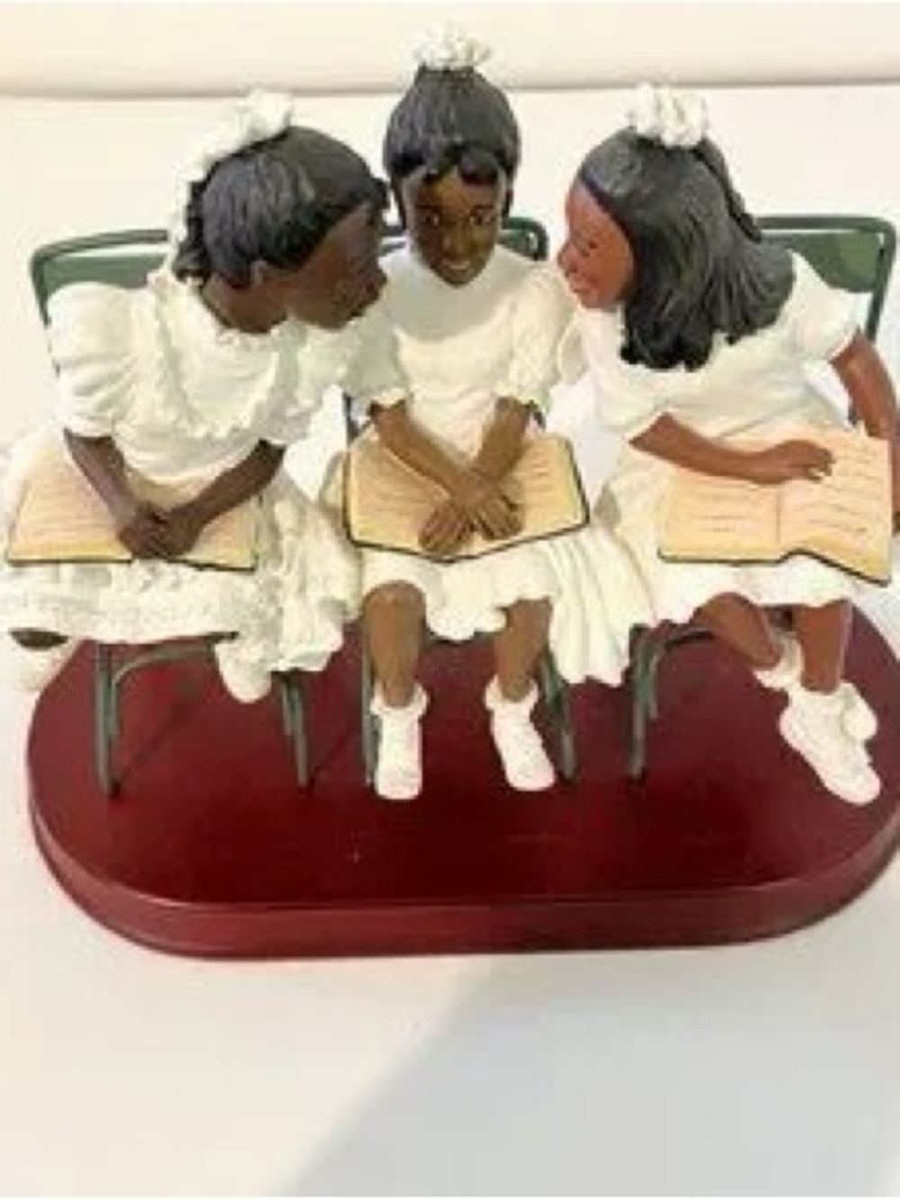 Three Girls Figurine in White Dresses Holiday Accent